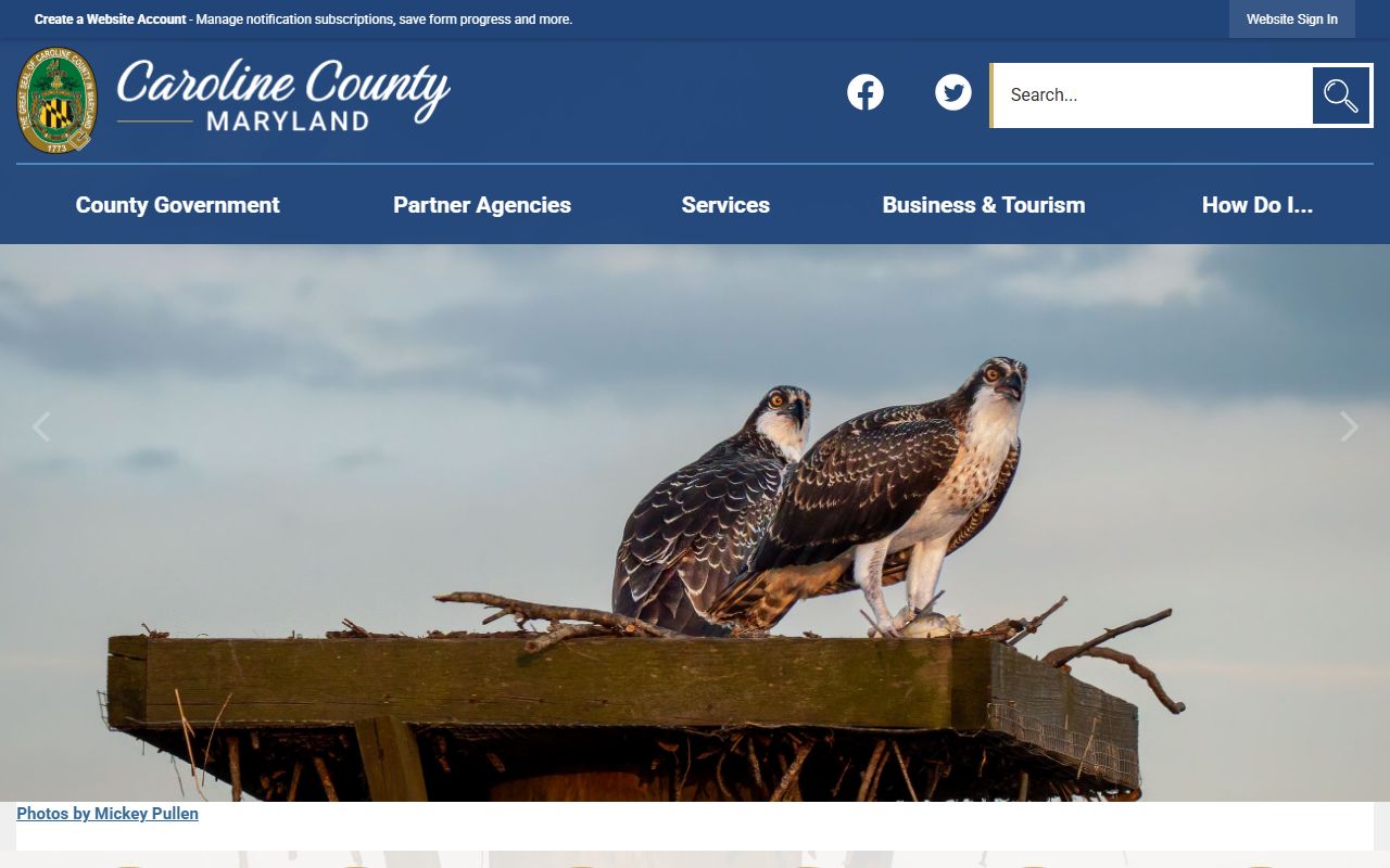 Caroline County government website for public records and jail mugshots