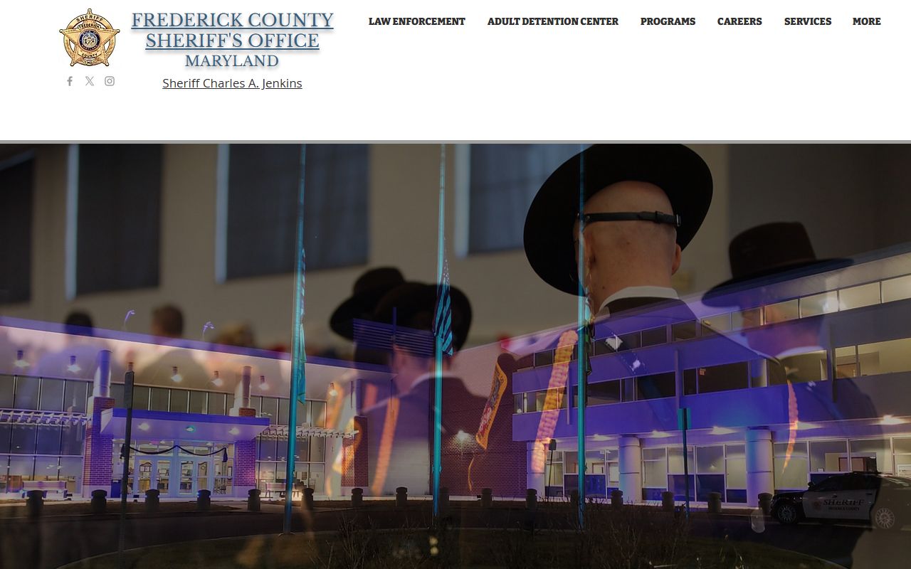 Frederick County Sheriff's Office website for jail mugshots